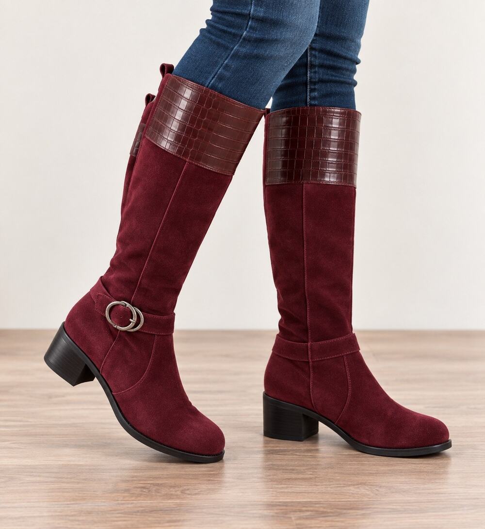 Marc Fisher Leather Tall Boots Winter to Spring Wear Women’s Size 8 – Red – NWT
